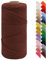 LEREATI Makramee Garn 2mm x 150m Häkeltasche Kordel Geflochten Baumwollgarn Baumwollkordel Natur Makramee Seil Häkelgarn für Handtasche, Wandbehang, Hängepflanze, Vorhang, Geschenk (Rot Kaffee)