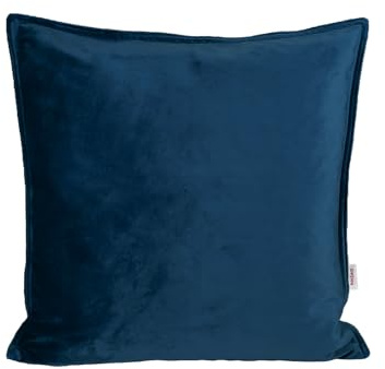 beties - Samt&Sonders-Serie - Kissenhülle ca. 45x45 cm; in Admiral-blau mit dekorativer Jeansnaht aus deutschem Unternehmen in hochwertiger Qualität