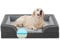 Casa Paw Orthopädisches XL-Hundebett für extra große Hunde, wasserdichtes Hundebett aus Memory-Schaum mit Seiten, rutschfester Unterseite und Eierkisten-Schaumstoff, großes Hunde-Couch-Bett mit