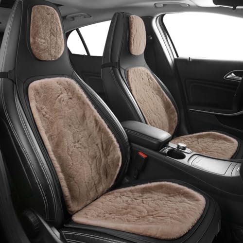 WHMH Autositzkissenschoner für Ford Mondeo MK3 2000 2001 2002 2003 2004 2005 2006 2007,Winter Autositzschoner Sitzunterlage Rutschfestes Autositzschutz,A/Brown-B