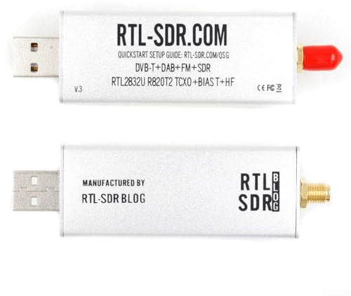 RTL Software Defined Radio Receiver with RTL2832U ADC Chip, R820T2 Tuner for Computer Based Radio Scanner Radio Receivers