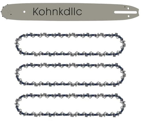 Kohnkdllc 3 Pack 18 inch 325 050 72dl Chainsaw Chains and 1 Guige bar Combo for Jonsered RedMax Mikita Husqvarna 350 351 353 346xp 455 550XP