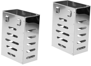 SHOWERORO 2pcs Chopstick Holder Wall Hanging Cutlery Holder Utensil Drying Basket Utensil Cadd-y Utensil Holder Hanging Rack Cutlery Drain Bucket Utensil Crock Stainless Steel Silver