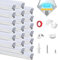 HOMMAND LED Profil, LED Aluminium Profil V-Form 20m, LED Leisten in Aluprofil mit Eckverbinder, Klebstoff, Endkappen und Montageclips, LED Streifen Kanal und Diffusor, LED Kanal 20 x 1m/3,3ft