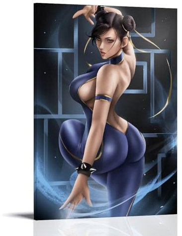 HKLOPUY Chun Li Poster Kampfspiel, sexy Poster, dekoratives Gemälde, Leinwand, Wandposter und Kunstdruck, moderne Familienschlafzimmer-Dekoration, Poster, 30 x 45 cm