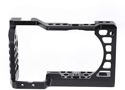 RASTKY Aluminium Camera Video Cage Stabilizer, Safe, Strong Extensibility, Heat Dissipation, for A6000/A6100/A6300/A6400/A6500 with CNC Machining, Lightweight Design, Cold Shoe