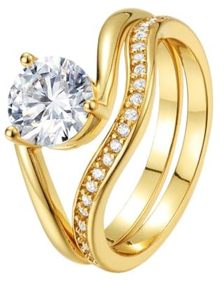 LOEXZAH Bagues marquise en or 1,2 carat pour femme - Alliances en argent et diamant pour femme - Dnillo De Diamantes De Mujer - Cadeau de fiançailles, 7, Argent sterling, Moissanite