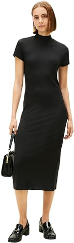 Tommy Hilfiger Damen Slim 5x2 Rib Mock-nk Ss DRS Ww0ww47860 Figurbetontes Kleid (1er Pack)