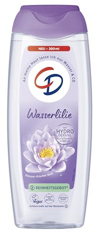 CD Gel de ducha con extracto de lirio de agua, producto hidratante para pieles sensibles, con complejo hidrodérmico, sin microplásticos y vegano, 300 ml