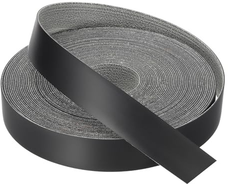 QUARKZMAN Schwarz Kantenumleimer Selbstklebend, 2.8mm x 15m Klebeleisten Selbstklebend Flexibles Kantenband Kantenumleimer mit Schmelzkleber für Kantenschutz