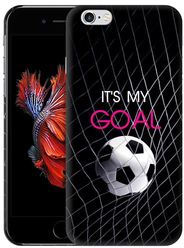 SuzaCase for iPhone 6 Case, iPhone 6S Case - Football My Goal design Printed Cute, Sleek Durable Hardshell Protective Designer Phone Case/Cover for iPhone 6 / iPhone 6S White