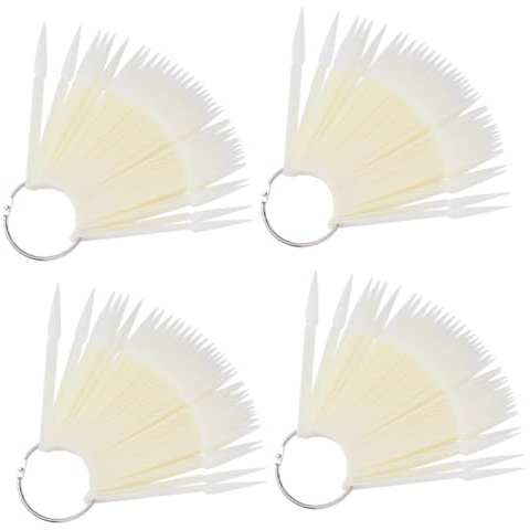 Veemoon 160 pièces Nuancier Ongles Fan Shape Nail Color Cards pour Pratique et Support Ongles Sans Bords pour Art et Affichage Vernis