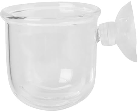 FRCOLOR Fischfutterspender Aquarium Fütterungsbecher Mit Saugnapf Langlebig Kompakt Wasserschutz Futterautomat Für Aquariumfische Und Wasserpflanzen