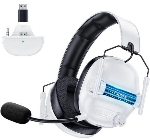 FC400 Gaming Headset Wireless Für Xbox Series X|S|One, PC, PS5, PS4, Switch, Mac, 2.4GHz & Bluetooth 5.4 Headset Kabellos mit Mikrofon, Geringe Latenz Noise Cancelling, Faltbar, 50H Akkulaufzeit