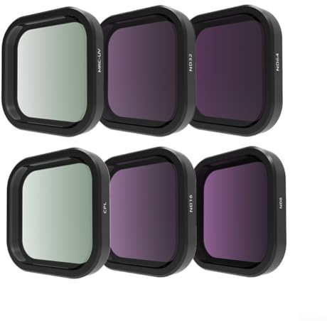 ND CPL UV-Filter-Set für Hero 12, 11, 10, 9, 8, 7, mit Multi-Beschichtung für reduzierte Blendung auf Iit-Objektiven (6-in-1)