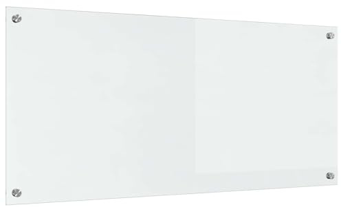 LoogCape Tempered Glass Kitchen Splashback 110 x 50 cm Heat Resistant Dishwasher Safe Durable Modern Design Easy Assembly Suitable for Indoor Kitchens