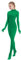 SUPRNOWA Women's Jumpsuit Bodycon Full Body Footed Unitard Long Sleeve Bodysuit with Zipper Comfortable Spandex One-Piece Dance Costume (S, Green Footed with Hand)