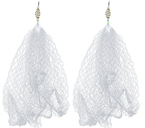 Lixada 2pcs Kupfer Spring Shoal Fischernetz, mit leuchtenden Perlen Mesh Net für Nacht Angeln Angelausrüstung