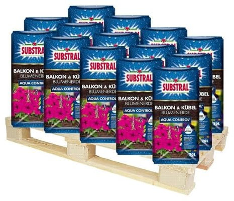 SUBSTRAL® Balkon & Kübel Blumenerde Aqua Control 2310 l - Spezialerde für anspruchsvolle Balkon- und Kübelpflanzen wie Geranien, Surfinien, Mandevilla