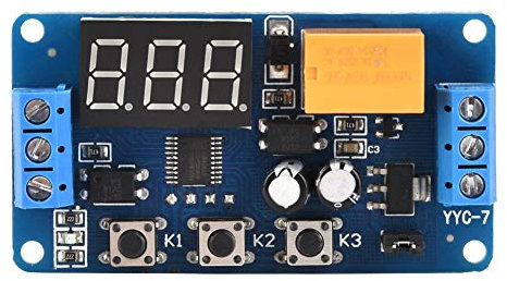 Samfox Timer-Modul, 3V 3,7V 4,5V 5V 6V 7,4V Timer-Steuerrelais-Zeitverzögerungsschaltermodul mit einstellbarem Zyklus