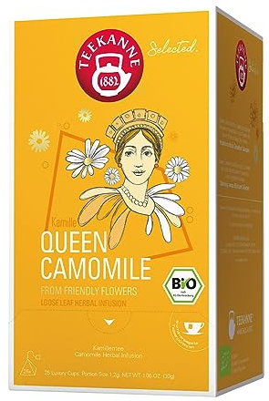 Teekanne Selected Queen Camomille Bio Luxury Cup Pyramidenbeutel 24g