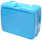 Sky Blue Plastic Lunchbox with White Handle