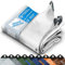 KARAT - Bâche de Protection - Tarpaulin étanche, résistant à la déchirure - Bâche avec Oeillets Inoxydable - Couverture extérieure pour travaux - Epaisse densité 240 g/m², Blanc 1,5x6 m