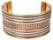 Touchstone NEU Indian Bollywood Wünsche wunderschön Hand geschält Stilvoller Handgelenk Enhancer 1,25 Zoll freier Größe Designer Schmuck Manschette Armband in Gold Silber Töne für Frauen.