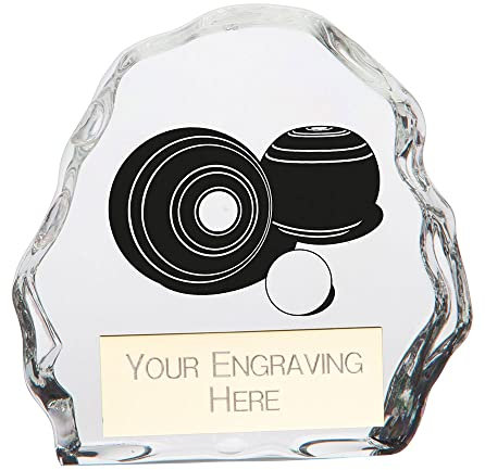 A1 PERSONALISED GIFTS Mystique Glass Iceberg Lawn Bowls Trophies
