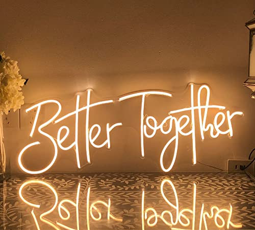 LED-Leuchtreklame Better Together Nachtlicht für Zuhause, Schlafzimmer, Wohnzimmer, Kunstdekoration, Party, Hochzeitstag, Geburtstag, mit USB 5 V