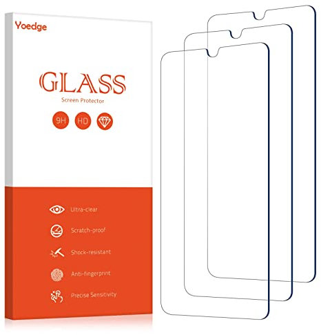 Yoedge für Huawei P30 Lite Schutz Glas,【3 Stücke】 Schutzfolie Ultra-HD Klarer Anti-Kratzen Schutzglas, Anti-Bläschen 9H Screen Protector Displayschutzfolie für Huawei P30 Lite