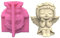 Portacandele a forma di resina in gesso per fiori in silicone a forma di angeli in resina epossidica per gioielli fai da te