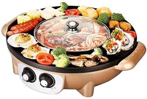 OSCCAR One pot,Hot Pot Tabletop Grill And Fondue, Smokeless And Non-Stick Integrated Cooker Pot,Electric Hot Pot Electric Barbecue Electric Baking Pan,A2 (Size : B1)