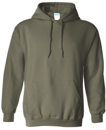 Gildan mens Men's Fleece Hooded Sweatshirt, Military Ivy Green, 3XL