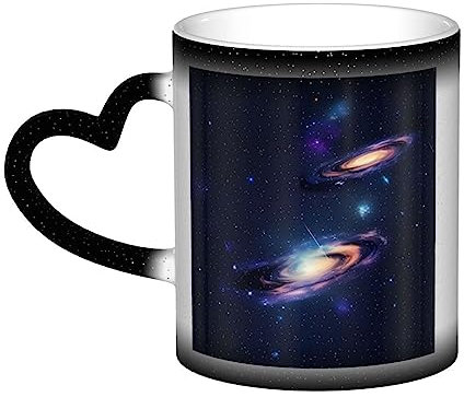 Tazas mágicas de cerámica con diseño de galaxia en el universo, para hombres, marido, abuelo, café sensible al calor