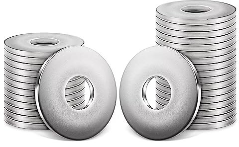 Rondelles Metal,Rondelles Plates,50 PCS Rondelle Inox,M6 X 18mm Rondelle 304 En Acier Inoxydable,Réparation Rondelle,Rondelles Plates Metal,Rondelles Acier Inoxydable,Rondelles Plates Acier Inoxydable
