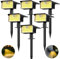 nipify Solarlampen für Außen mit Bewegungsmelder [6 Stück/62 LED] Solarstrahler für Außen Garten, IP65 Wasserdicht Solar Gartenleuchten Solarleuchten LED Solar Strahler Aussen Weg Hof Gehweg- Warmweiß