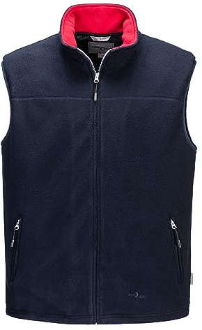 Blue Wave Herren Fleeceweste Lutz windfestem Tafetta Innenfutter - Weste Fleece mit Stehkragen