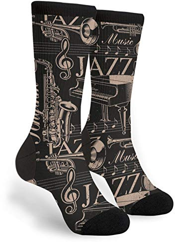 Cool Design Socks Calzini Uomo Donna Crew Calzini Divertenti Crazy Novità Calzini, Musica., Taglia unica
