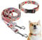 Creative Pets Universal Hundehalsband und Leine Set | Halsband und Hundeleine | Leine abnehmbar | Halsband verstellbar | Für mittelgroße und große Hunde Welpen