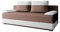 Schlafsofa ATLANTA – Polstersofa Schlafcouch Sofa Sofagarnitur Couch Schlafsofa für Wohnzimmer mit Bettfunktion, Schlaffunktion und Bettkasten: 200x90x96 cm - (Braun + Weiß (Lawa 02 + Soft 17))