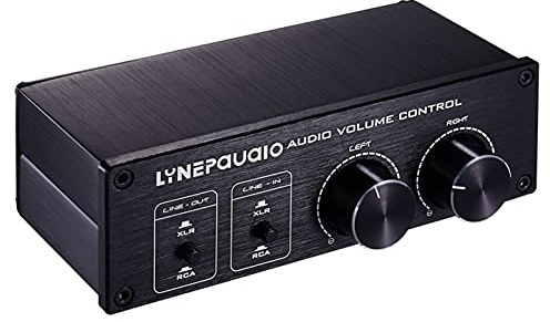 COMETX Audio Volume Control Box Passive Audio Volume Controller with Fully-Balanced & Single-Ended Mode XLR & Interface for Home Stereo System Pre-Amplifier Speaker