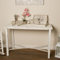LEBENSwohnART Landhaus Konsole CASA 100cm Shabby-Chic Weiss Esstisch Küchentisch Schreibtisch