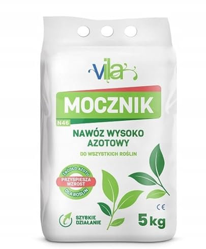 VILA Harnstoffdünger N46% - Universaldünger für Obstbäume, Rasen und Nutzpflanzen, spritzfähig als Blattdüngung, 25kg (5 x 5kg), ideal für Frühjahr Rasendüngung und Apfelschorf Bekämpfung