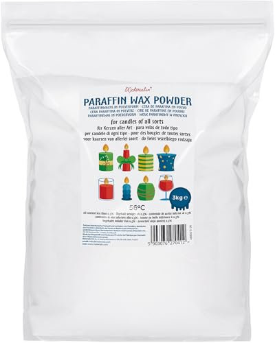 Materialix Paraffinwachs Pulver für Kerzen - verschiedene Größen (3kg) - Kerzenwachs, Kerzensand, Kerzenwachs zum gießen