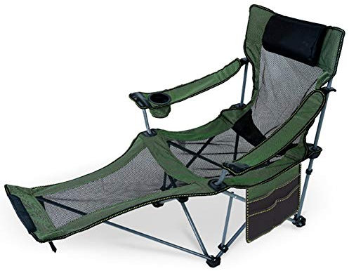 Chaise de camping pliante pour adultes, chaises pliantes portables d'extérieur, chaises de camping inclinables avec repose-pieds, fauteuil inclinable compact pour camping, randonnée, plage, pêche, ja