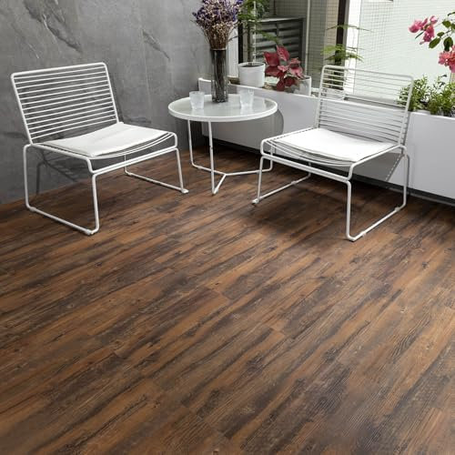 FLOREXP Vinyl Bodenbelag - Lino Bodenbelag,Peel and Stick Stick Bodenfliesen Selbstklebende Bodenfliesen,2mm 36pcs Wasserdicht für Küche Wohnzimmer Boden Planke(5.02m²,Honduras Rosewood)