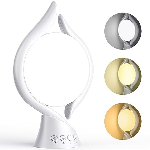 Wopigh Sad Light Therapy Lamp - 10000 Lux with 3 Colors, 4 Timers, 5 Intensities and Memory Function, UV-Free Sunlight for Home/Office