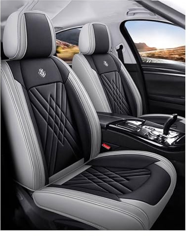 VIVAZYQ Car Seat Covers Full Set for Dacia Duster 2018-2023, Leather Seat Covers,Leather Seat Covers Full Set,5 Seats Automotive Vehicle Cushion Waterproof(A)