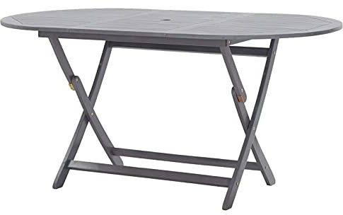 Klapptisch aus Akazienholz, 160 x 85 x 75 cm, für Terrasse und Außenbereich